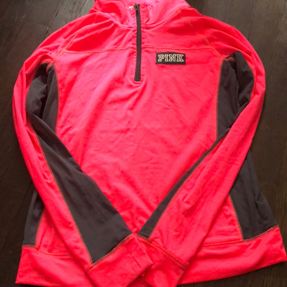 Pink running pull over jacket